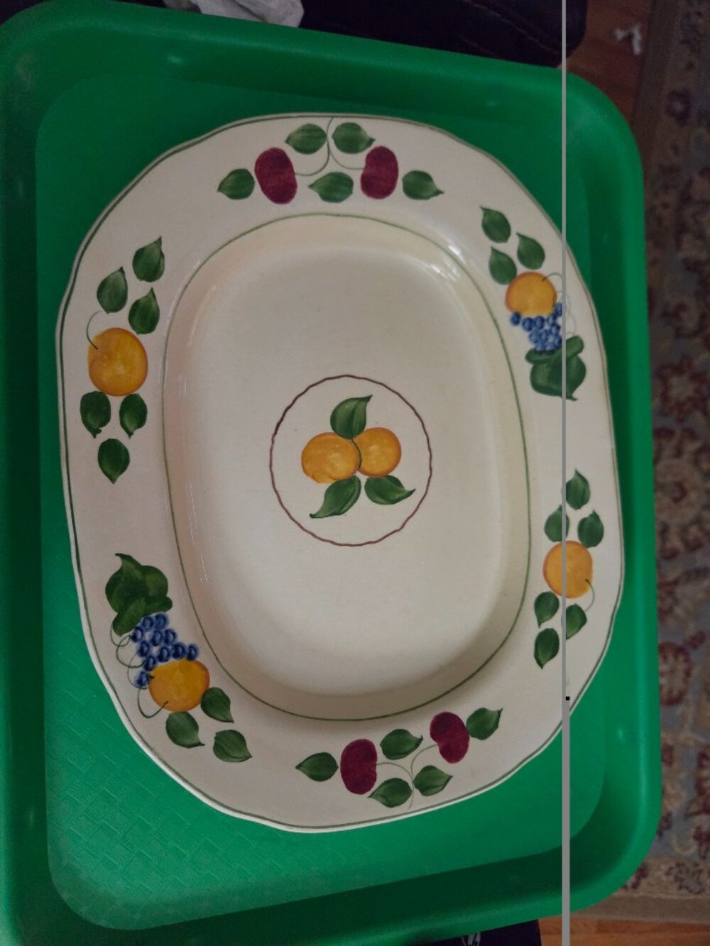 vintage Adams royal ivory titian ware serving platter England